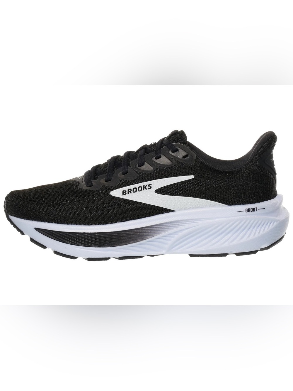 Brooks Women's Ghost 17 Black & White Running Shoe - Picture 2 of 10